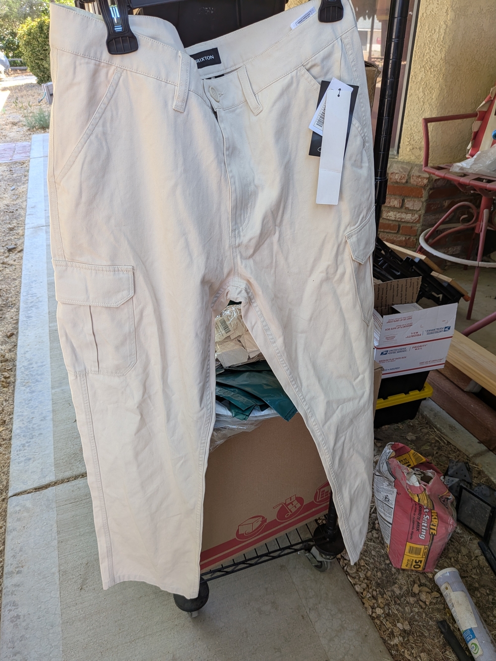 Brixton Cream Cargo Pants